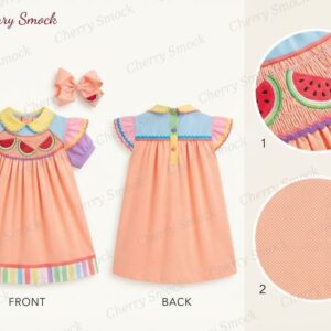 Cherrysmock Spring Girls Hand-Smocked Dress – US Collection #G06 (CS-US-SPRING-G06)