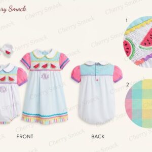Cherrysmock Spring Girls Hand-Smocked Dress – US Collection #G14 (CS-US-SPRING-G14)