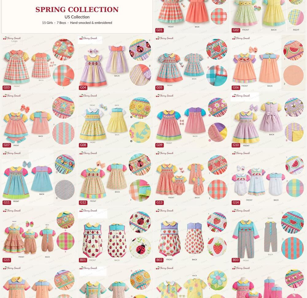 Cherrysmock Us Spring Wholesale Hand-Smocked Collection Lookbook
