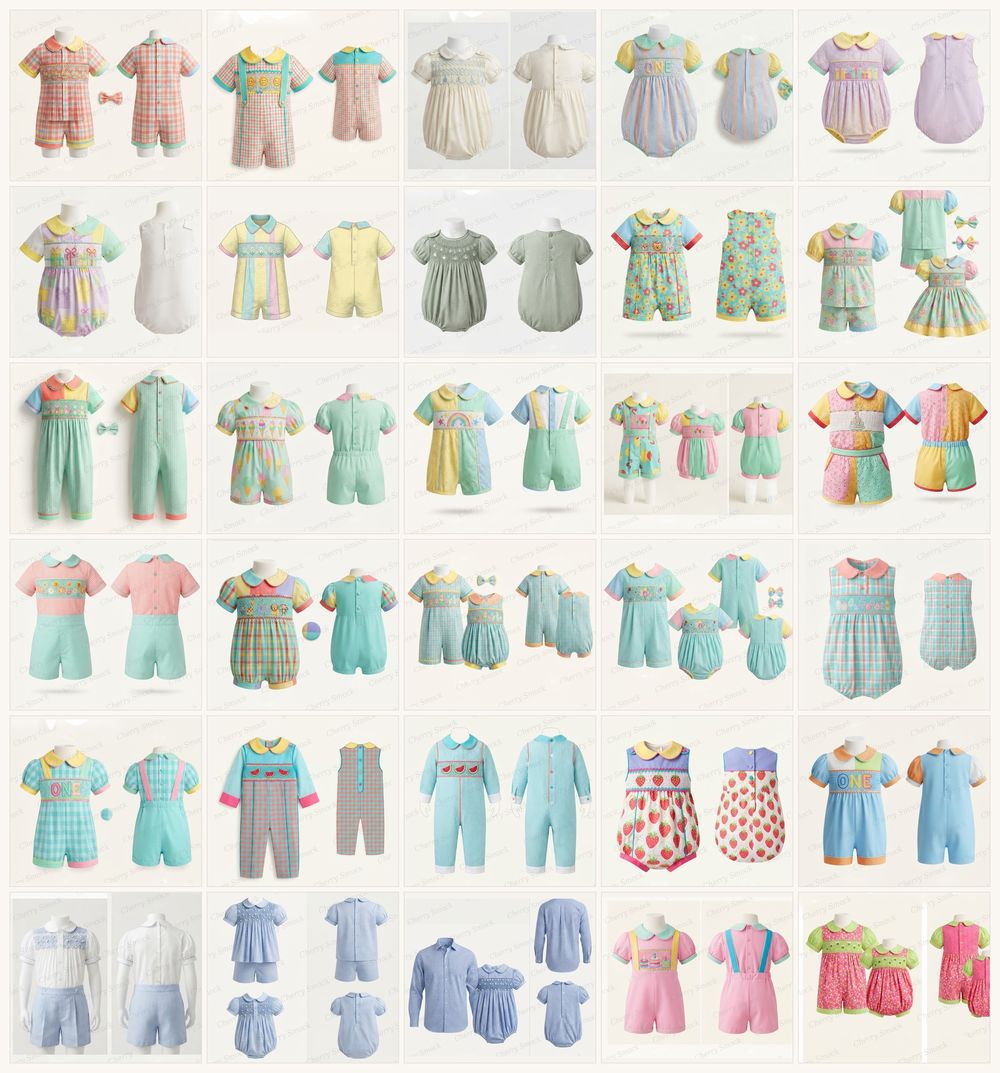 Boys Hand-Smocked Party Rompers & Shortalls