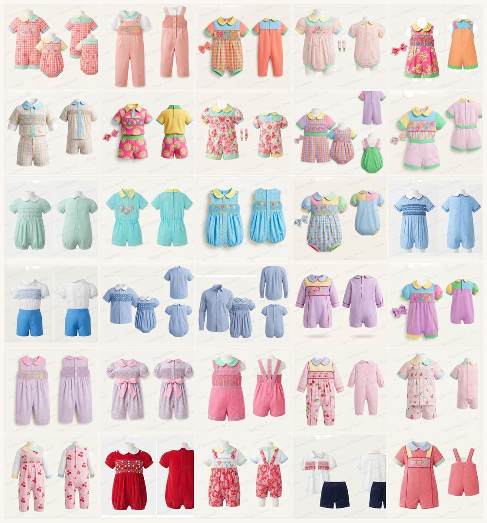 Coordinating European Boys Hand-Smocked Sets & Shortalls