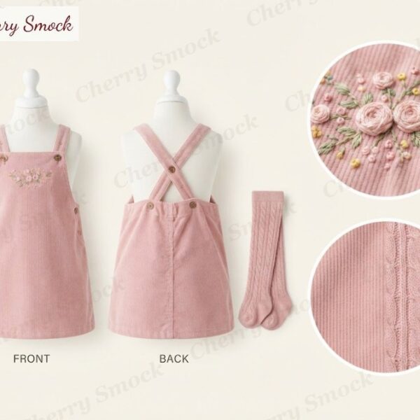 Cherrysmock Back to School Girls Hand-Embroidered Jumper – UK Collection #G09 (CS-UK-BTS-G09)