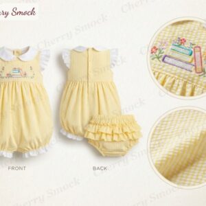 Cherrysmock Back to School Girls Machine-Embroidered Bubble – UK Collection #G13 (CS-UK-BTS-G13)