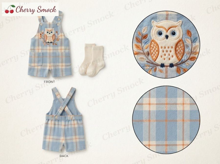 Machine-Embroidered & Applique Jon-Jon – Cherrysmock Halloween Boys Machine-Embroidered & Applique Jon-Jon – UK Collection #B06 (CS-UK-HALLOWEEN-B06)
