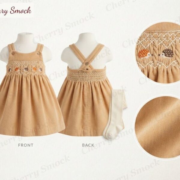 Cherrysmock Halloween Girls Hand-Smocked Jumper – UK Collection #G05 (CS-UK-HALLOWEEN-G05)