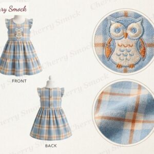 Cherrysmock Halloween Girls Machine-Embroidered & Applique Sundress – UK Collection #G14 (CS-UK-HALLOWEEN-G14)