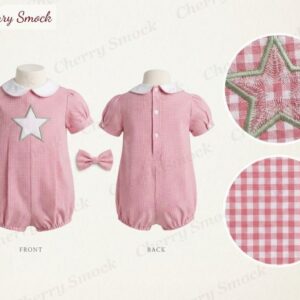 Cherrysmock Christmas Boys Machine-Applique Bubble Romper – UK Heritage Collection #B06 (CS-UKH-CHRISTMAS-B06)
