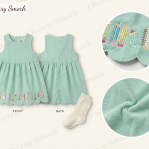 Cherrysmock Back to School Girls Machine-Embroidered Jumper – US Collection #G14 (CS-US-BTS-G14)