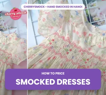 Floral hand smocked princess dress with the headline: how to price smocked dresses