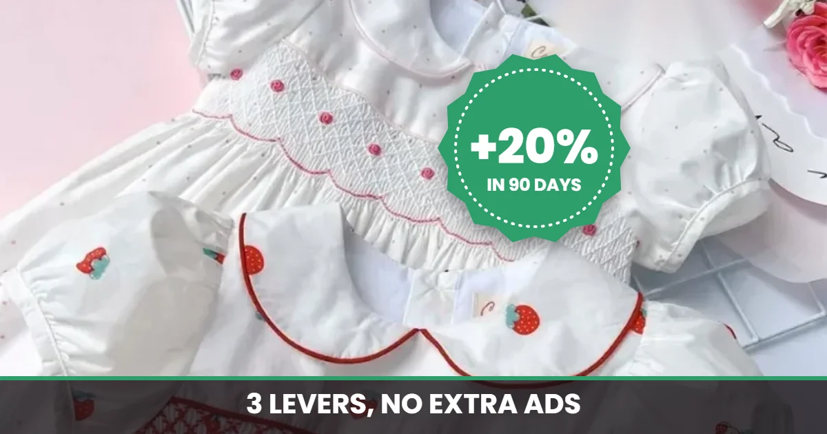 Strawberry smocked princess dress for a plan to grow boutique sales 20 percent