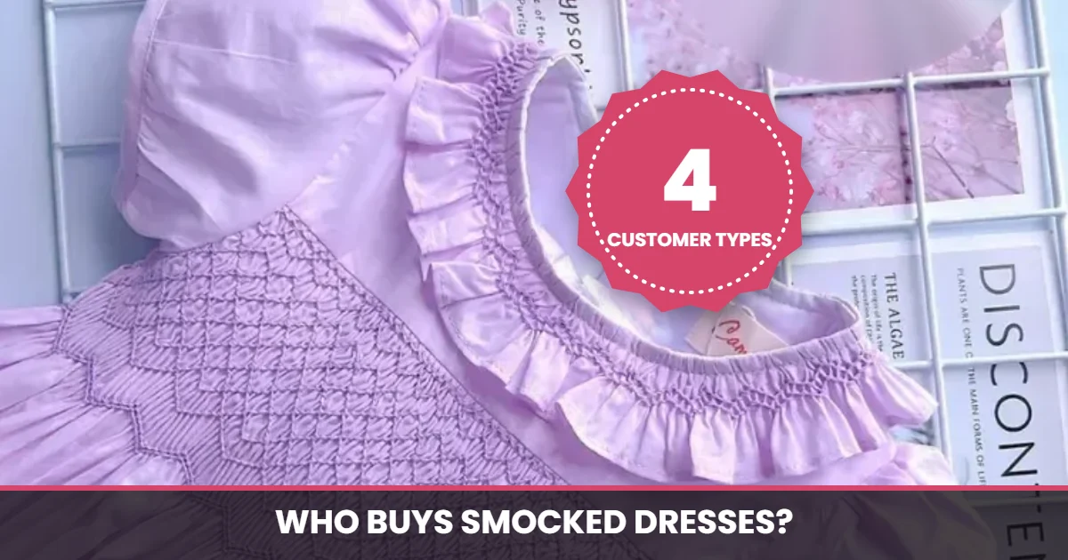 Pink geometric smocked princess dress and the four customer types who buy it