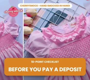 Pink luxury geometric smocked dress for a wholesale supplier checklist