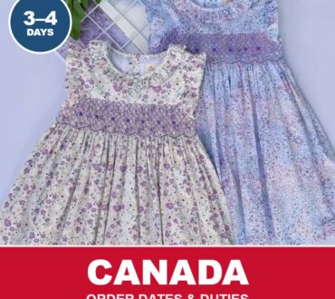 Purple flower hand-smocked sundress from Cherrysmock for Canadian boutique wholesale